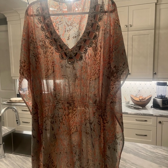 Pretty pool cover up size 🧉large resort wear vacation summer🧉 lucky and coco - Picture 13 of 17
